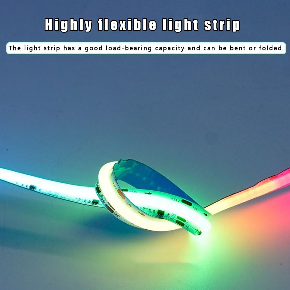 Tira luz LED 6m de Largo for computadora TV,luz Ambiental LED for Juegos RGB,Control Remoto 44 Teclas,Tira de iluminación Ambiental de TV Flexible,Tira retroiluminación detrás la TV