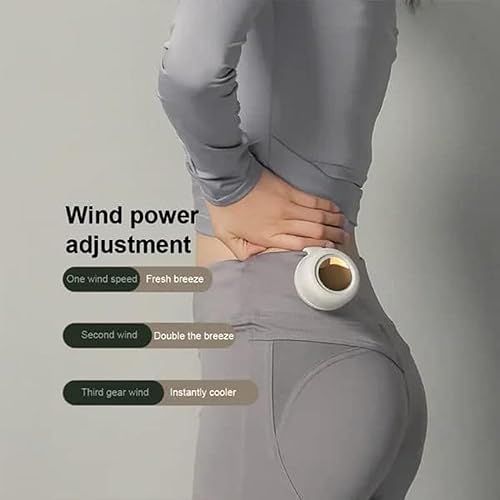 Miniatura 2 de SoleMio Ventilador de enfriamiento personal instantáneo para llevar, ventilador portátil personal pequeño con clip de torbellino en la cintura,