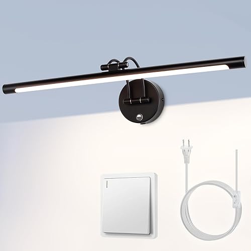 MantoLite Lámpara LED regulable para tocador de baño, 12 W, 24 pulgadas, luces de pared para gabinete, iluminación interior, lámpara de lectura MantoLite Lámpara LED regulable para tocador de baño, 12 W, 24 pulgadas, luces de pared para gabinete, iluminación interior, lámpara de lectura