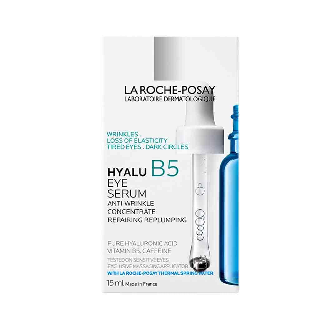 La Roche Posay Sérum de Ojos, Tratamiento Dermatológico Reparador y Rellenador, Apto para Pieles Sensibles, Fórmula con Ácido Hialurónico y Vitamina B5, Hyalu B5, 15 ml