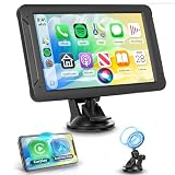 Rimoody Autoradio Portatile 7 Pollici con CarPlay e Android Auto Wireless - Display Touchscreen IPS HD, AirPlay/Android Cast, Trasmettitore FM, Bluetooth per Auto