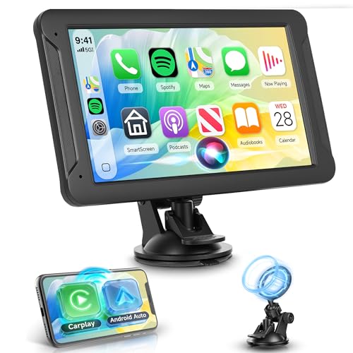 Rimoody Autoradio Portatile 7 Pollici con CarPlay e Android Auto