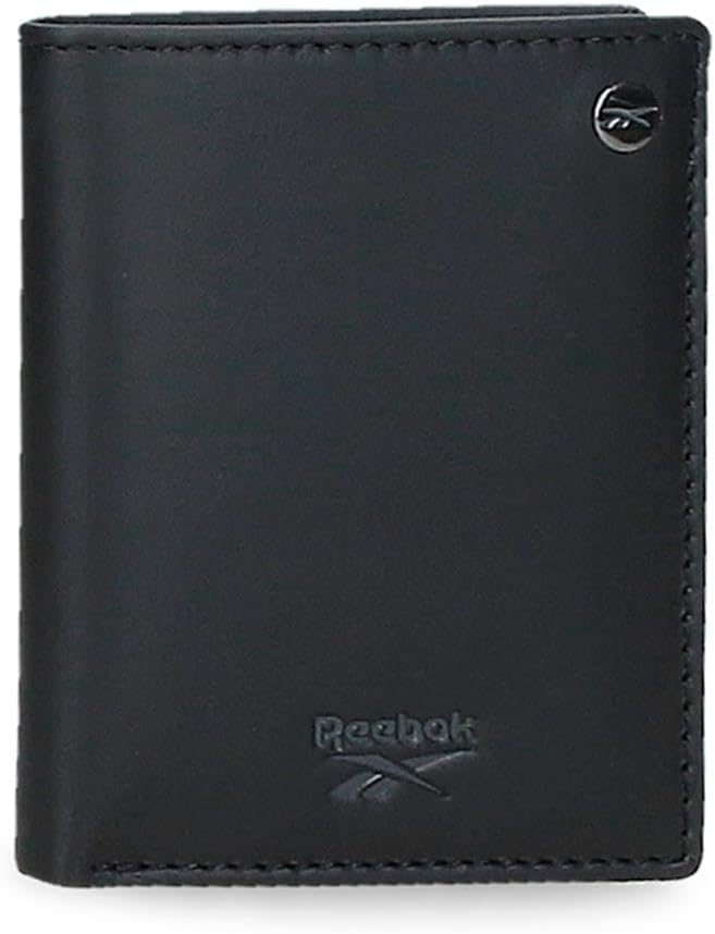 Reebok Switch Pionowy Portfel z Czarnym Portmonetką 8,5 x 10,5 x 1 cm Skóra, Czarny, Talla única, Pionowy portfel z Portmonetką, czarny, Taille unique, Pionowy portfel z portfelem