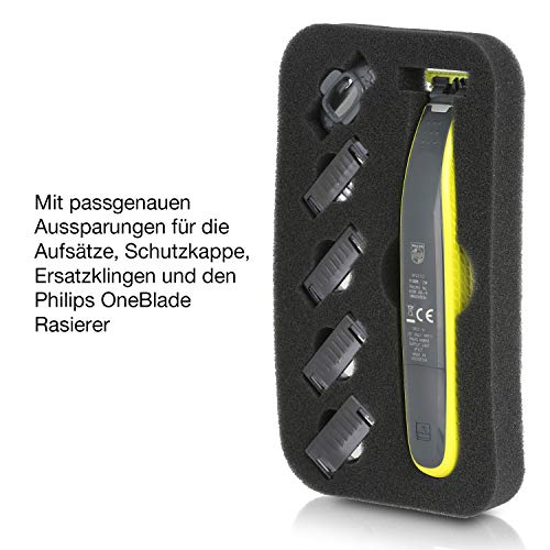 Wicked Chili Hoes compatibel met Phillips OneBlade: beschermhoes voor scheerapparaat, opzetstukken en reservemesjes, trimmer, reistas, beschermhoes compatibel met OneBlade QP2530 en QP2-serie - Afbeelding 6