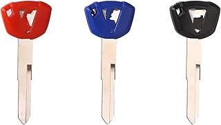 Cerradura Llave Encendido para Kawasaki para Ninja 400 EX400 para VERSYS 650 ER650 EX650 ZX1000 1000 SX ZX10RR ZX1400 Llaves Blanco Hoja Sin Cortar Motocicleta(3 PCS 3 Color Right)