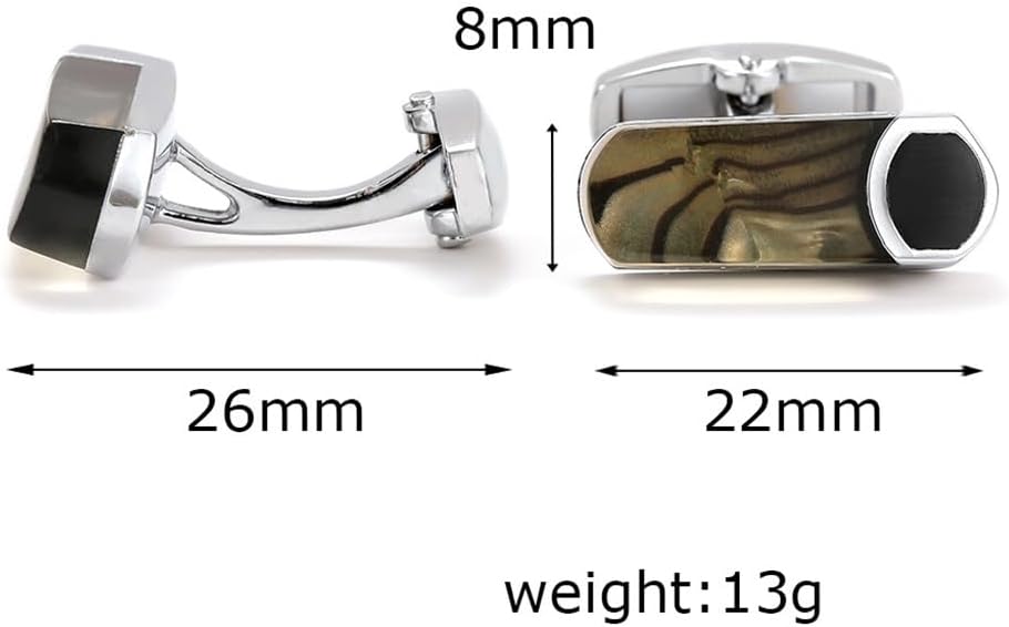 メンズ カフス フレンチ ストリップ グリーン パターン シルバー シャツ 袖ボタン ビジネス カジュアル