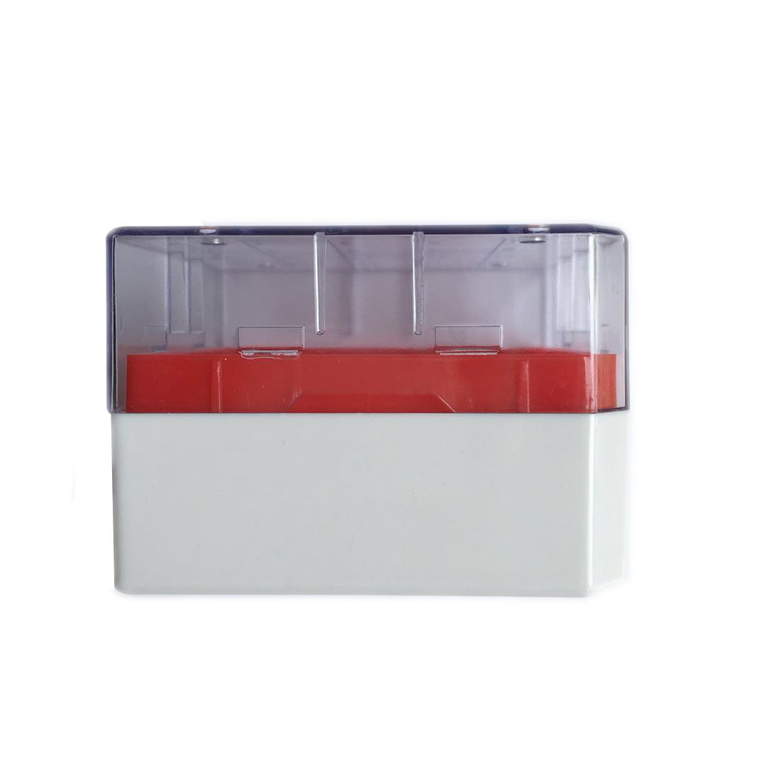 MUHWA Caja Criogénica de Policarbonato, 25 Posiciones (5×5), 75×75×52 mm, Rojo, de Laboratorio