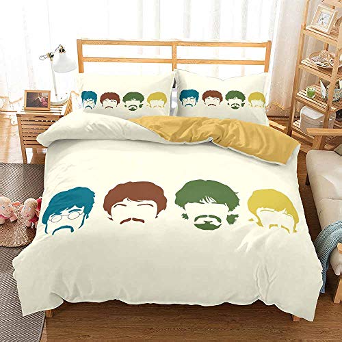 Ste-X Ensemble De Housse De Couette Facile d’entretien | Taille du Lit Double | La Literie des Beatles (220 x 240 cm,Musique 04) - Les Beatles, Paul McCartney, John Lennon, RIngo Starr, George Harrison Ste-X Ensemble De Housse De Couette Facile d'entretien | Taille du Lit Double | La Literie des Beatles (220 x 240 cm,Musique 04)