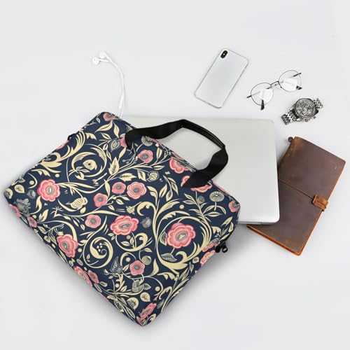 Funda para portátil 15.6" estilo floral azul oscuro miniatura 7