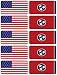(x10) 3M Reflective Tennessee and US Flag Stickers | Versatile Safety Decals | Hard hats, laptops, bikes, toolboxes