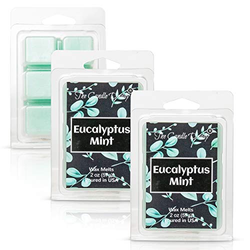 The Candle Daddy - Eucalyptus Mint - Refreshing Mint Eucalyptus Scented Melt- Maximum Scent Wax Cubes/Melts- 1 Pack -2 Ounces- 6 Cubes