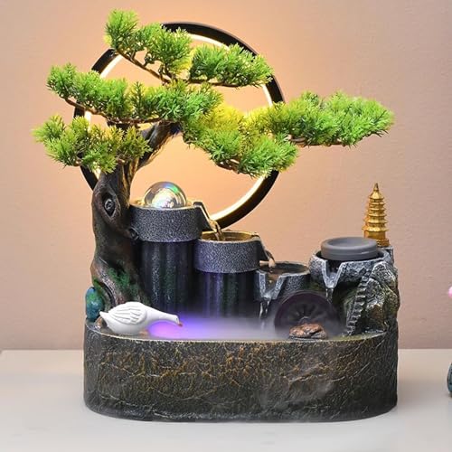 Fontaine à eau de table Rocaille zen en cascade pour salon - 7
