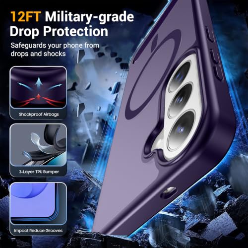Image of SPIDERCASE Magnetic for Samsung Galaxy S26 FE Case,with Stand,Purple