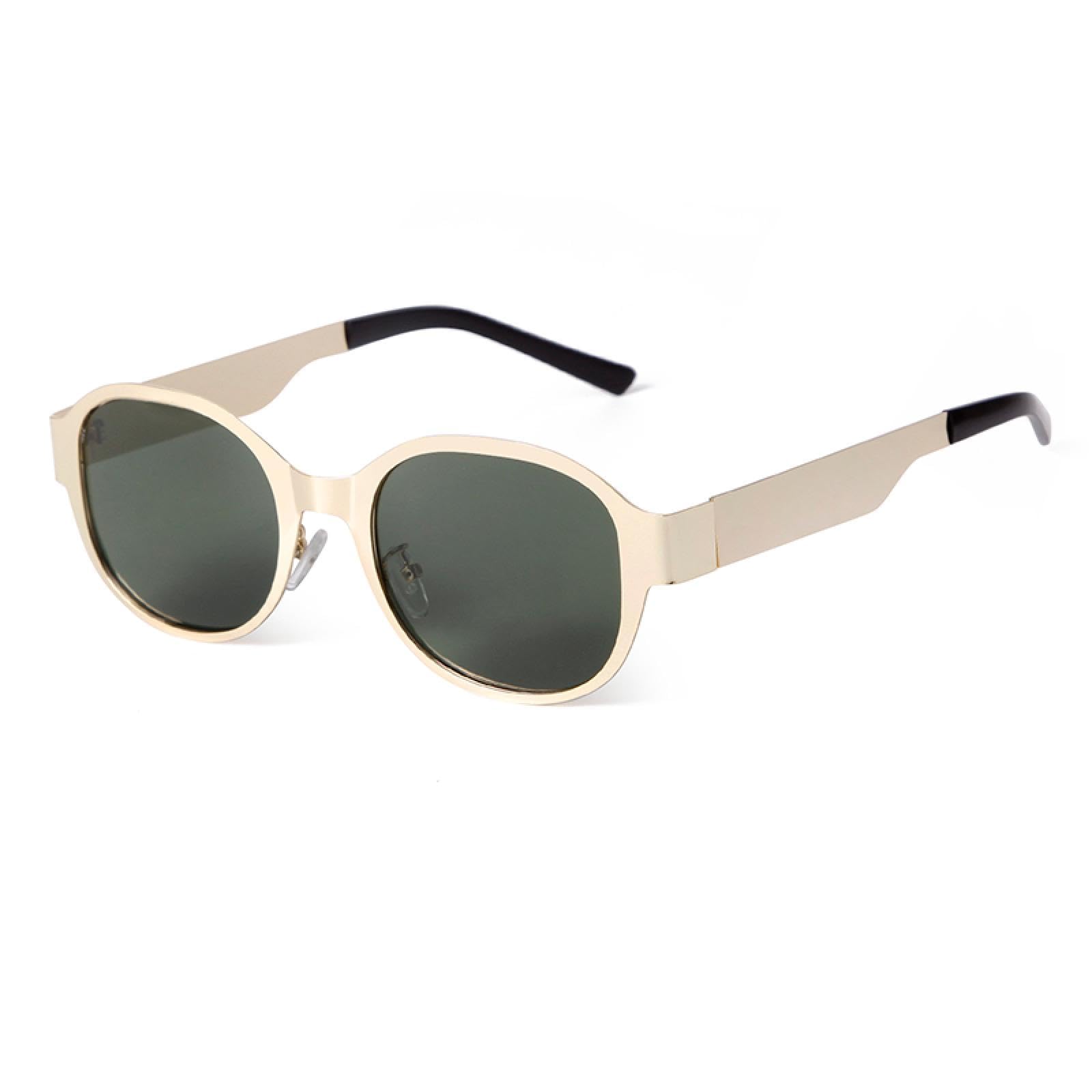 Occhiali da sole ovali con montatura in metallo retrò per donna uomo guida occhiali da sole maschili lenti di lusso Uv400