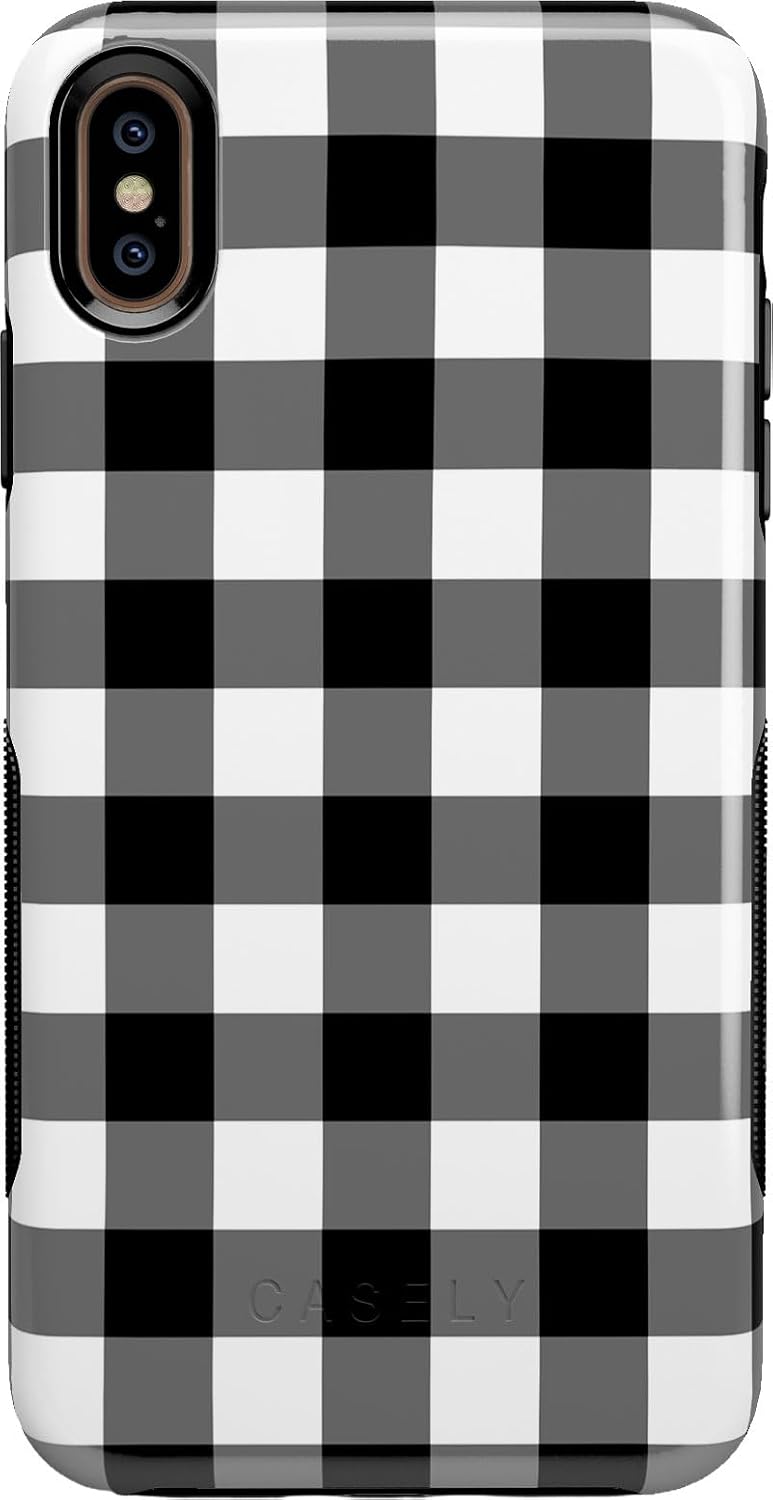 Casely iPhone Xs Max Case | Check Me Out | Checkerboard | Bold Protective Design