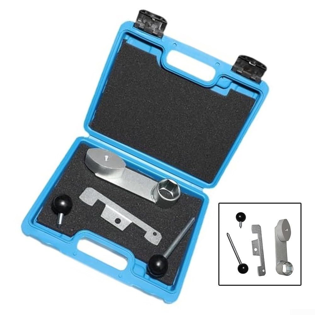 Kit di strumenti di controllo motore con strumento di bloccaggio albero a camme e kit di servizio catena dentata per veicoli Porsche, blu, 20,5 x 24,5 x 5 cm