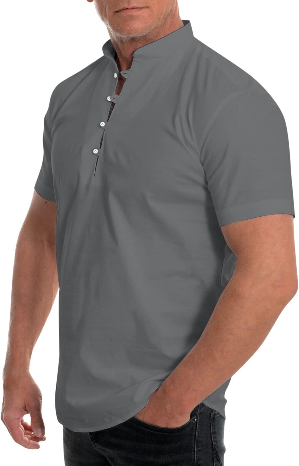 CocilaMens Shirts Short Sleeve Smart Casual Loose Shirt Top Toddler Union Jack T Fancy Dress Golf Outfit Men Sleeved XXXL Long White