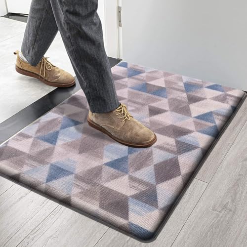 Image of Luxe Home Cuba PVC Door Mats Loop Utillity Anti Fatigue - Square - Cushioned, Non Slip, Washable - Indoor Outdoor Mats for Home, Kitchen, Garage More (51x99 cm)