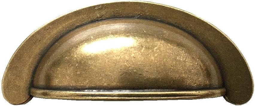 2 3/4" C-C Cup Drawer Pull Cabinet Handles Dresser Pulls Handle Kitchen Door Knob Hardware Black Antique Bronze Brass Brushed Nickel 2.75" 70 mm Centers Antique Bronze