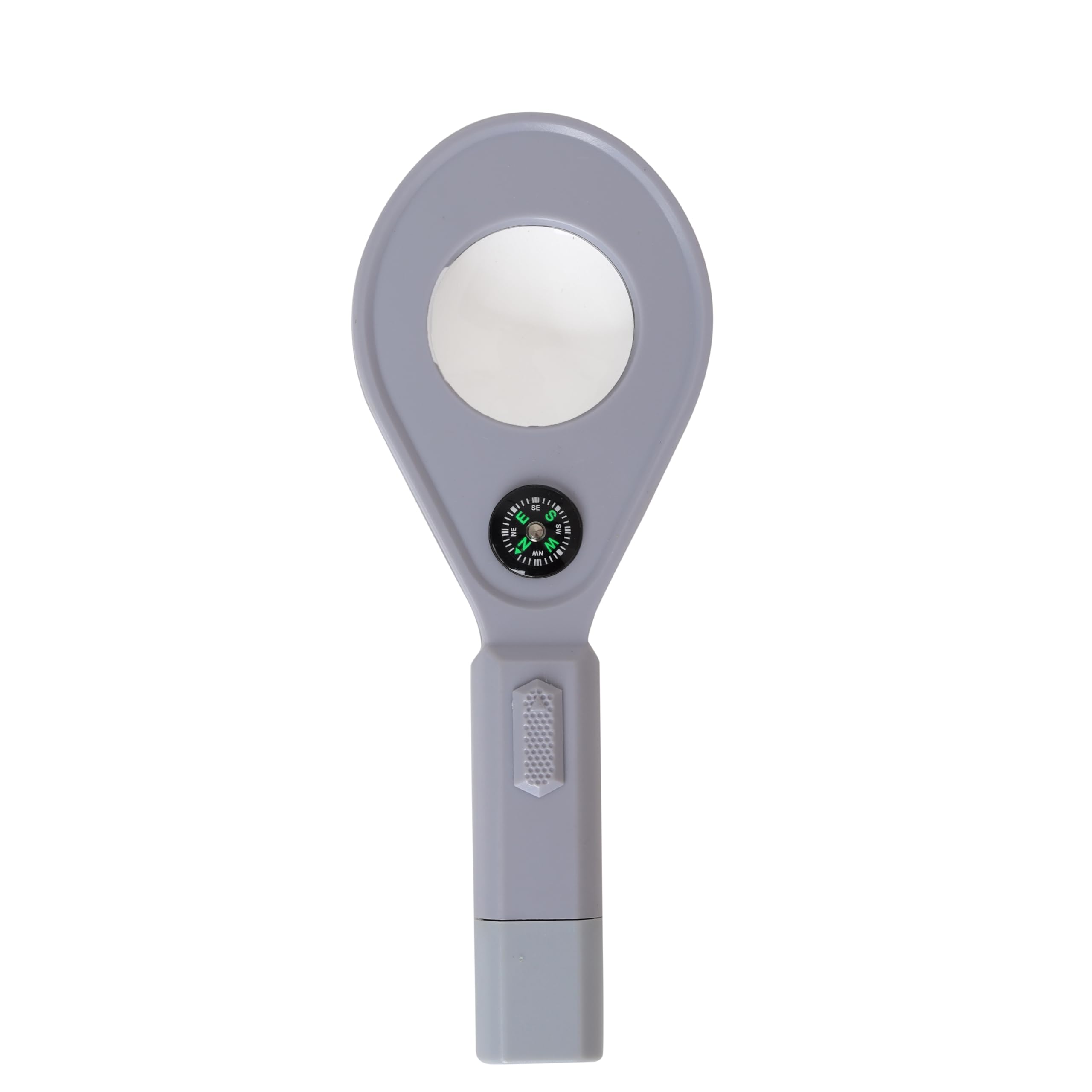 LABZIO Portable LED Lighted Magnifying Glass, 60mm Lens with 4 Color Options - Grey | Ideal for Reading, Crafts, Jewelry, and Detailed Inspection