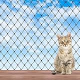 WEISGJA Cat Balcony Netting, Large Cat Net Pet Anti-Fall Safety Netting,Tear-Resistant, Thickened Nylon Dogs Cats Climbing Net, Pet Mesh Fence for Balcony, Stair, Window, Outdoors (10x6.6ft)