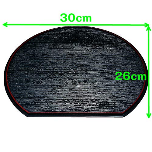 Amazon｜中西工芸 半月 両面 懐石盆(5枚箱入1枚単価) 30cm 2450027