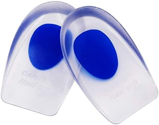 Silicone Gel Heel Cups, Medical Grade Shoe Inserts,Silica Orthotic Gel Pads Cushions Insole for Plantar Fasciitis,Bone Spurs Pain Relief, Sore Heel Pain, Achilles Pain and Foot Care (L)