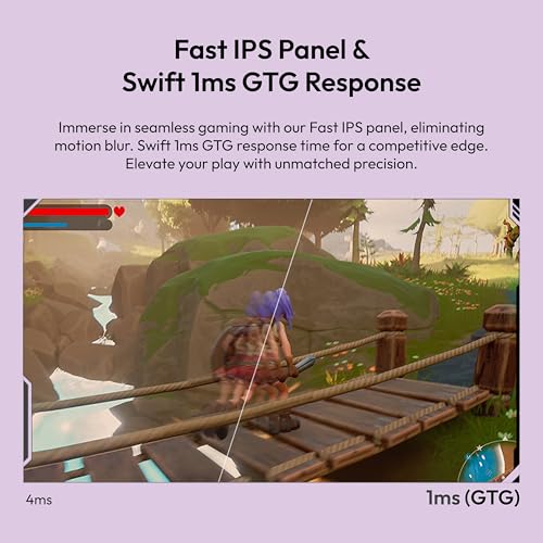 Image of Pixio Two PX278 Wave Purple 27 inch 180Hz Refresh Rate FHD 1440p Resolution Fast IPS Panel 1ms GTG Response Time Gaming Monitor and PS1D Wave Purple Dual Monitor Arm