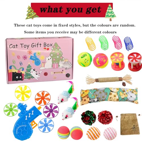 Jouets interactifs pour chats : set de peluches de Noël résistantes pour chatons - 7