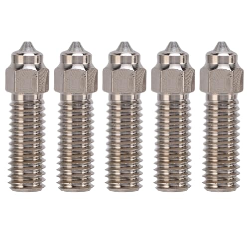 Buse d'imprimante 3D 0,4 mm bimétallique CuCrZr et acier trempé pour K1 et Ender 3 V3 (Lot de 5)