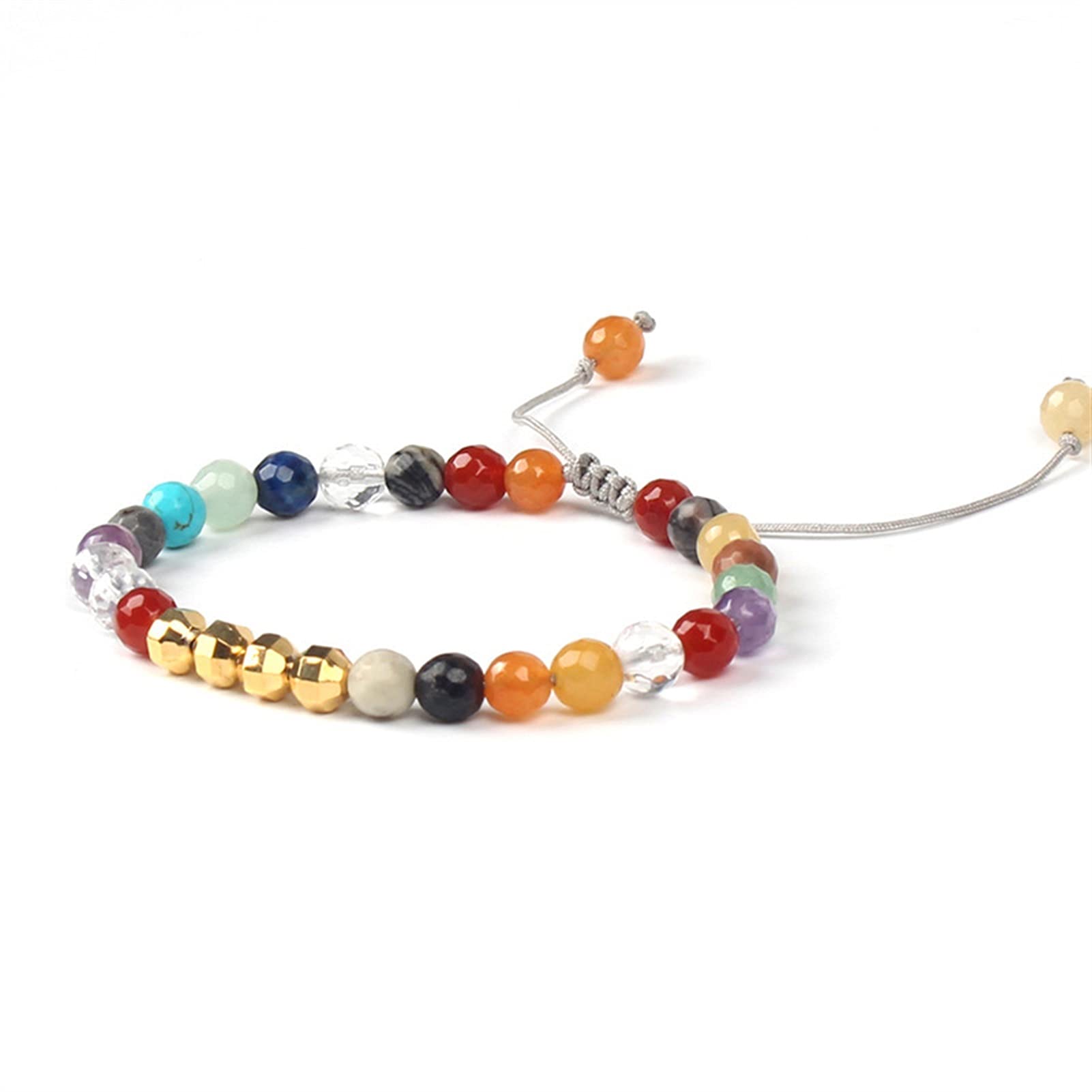 Bracciale in Pietra Naturale Bracciale in Cristallo Naturale Yoga Reiki Chakra Bracciale in Pietra con Perline Uomo Donna Charms Braccialetto Gioielli Braccialetto Gioielli