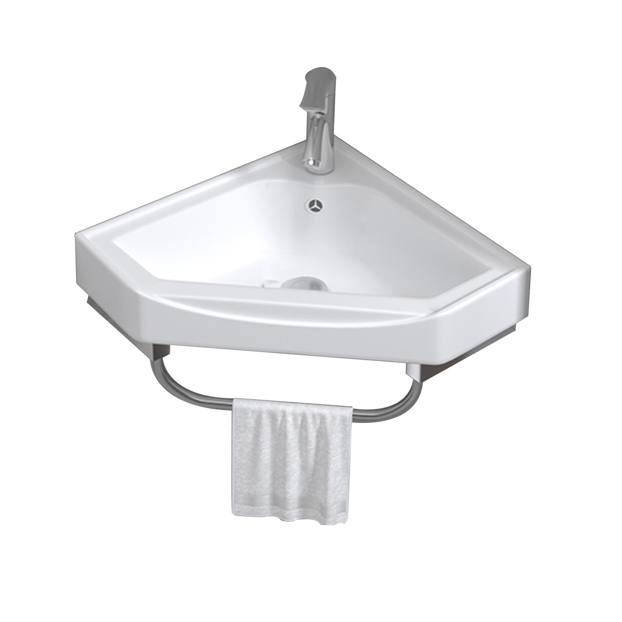 SGKOMN Small Bathroom Vanity with Sink Floating Vanity Bathroom Clearance Bathroom Vanities Wall Mounted with Hanging Towel Rack for Small Space, 43cm/16.92in