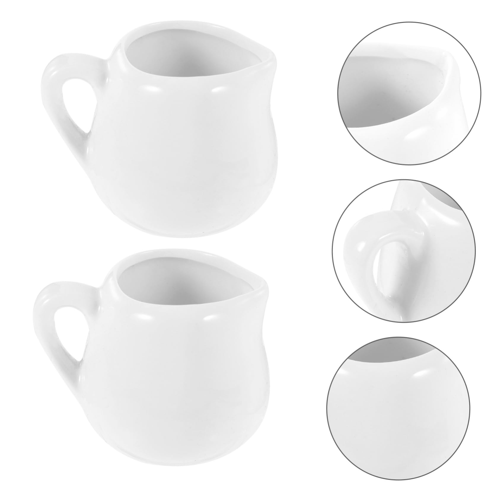 Cabilock 12pièces Pichet Céramique Pratique Récipients à Lait Et Sauces De Pichet à Main Pour Repas Et Réunions
