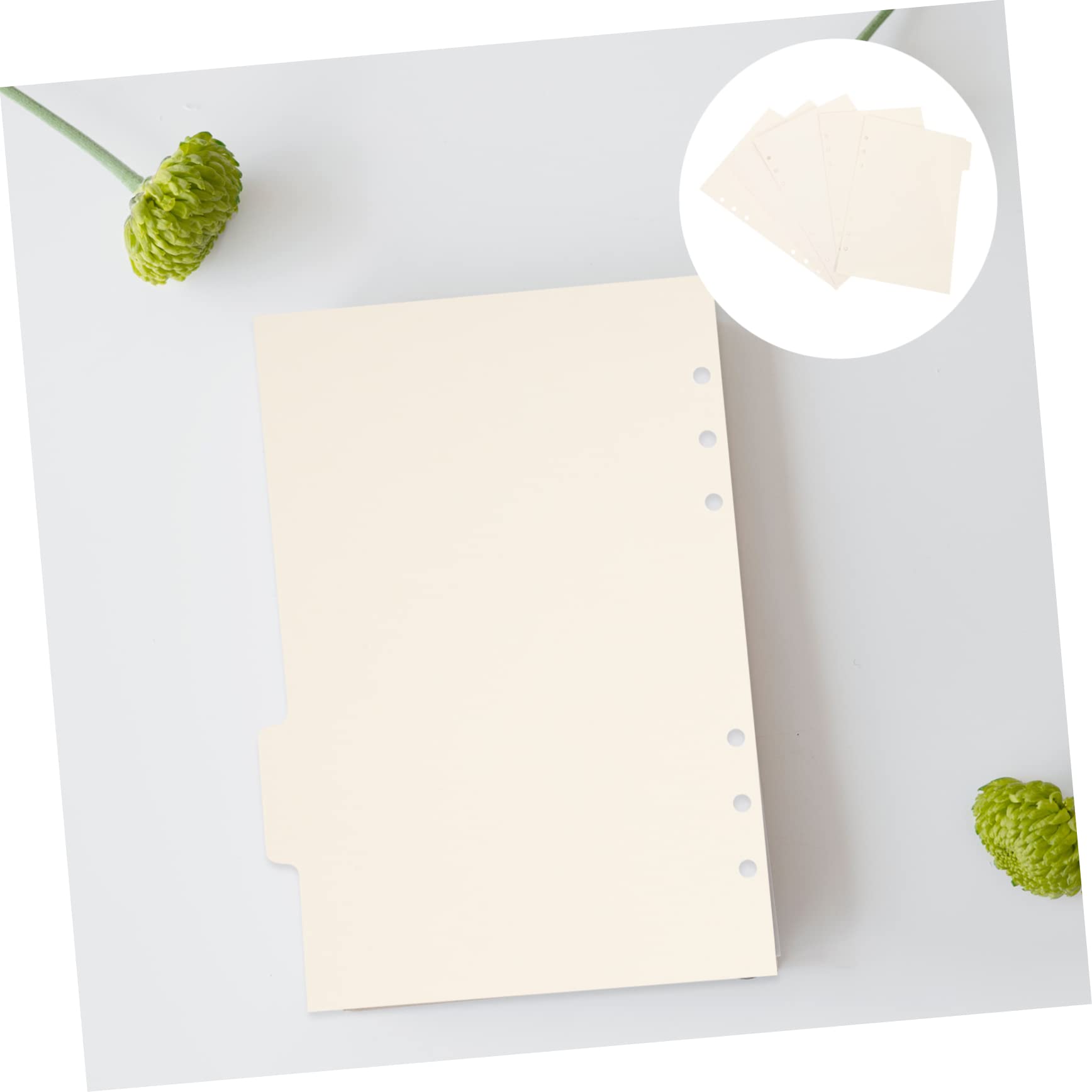 Gadpiparty 15pezzi Divisori per Raccoglitori Divisori di Indice Sostituibili Materiali per Annotazioni di Libri Linguette di Carta per Libri e Quaderni