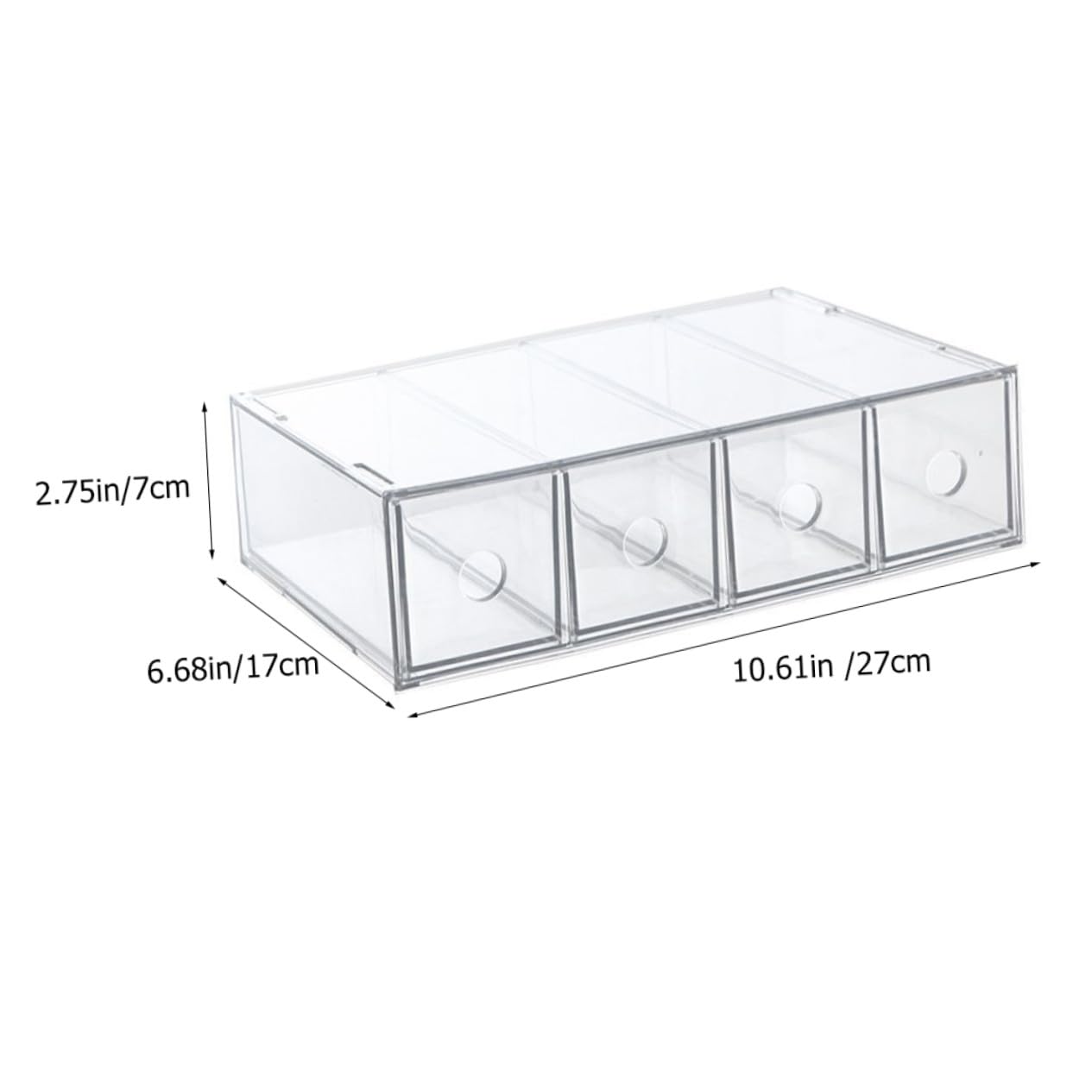 SOIMISS Organizzatore Trucco Acrilico Trasparente Scomparti Impilabile Porta Cosmetici e Gioielli per Bagno e Camera da Letto Organizer Bellezza Multifunzionale per Makeup e Accessori