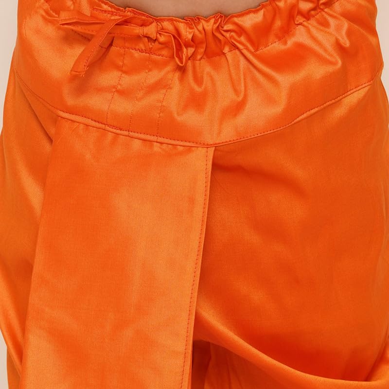 SETHUKRISHNA Boys Readymade Colour Dhotipant (06-07 Years, BD230607) Orange - Image 2 thumbnail