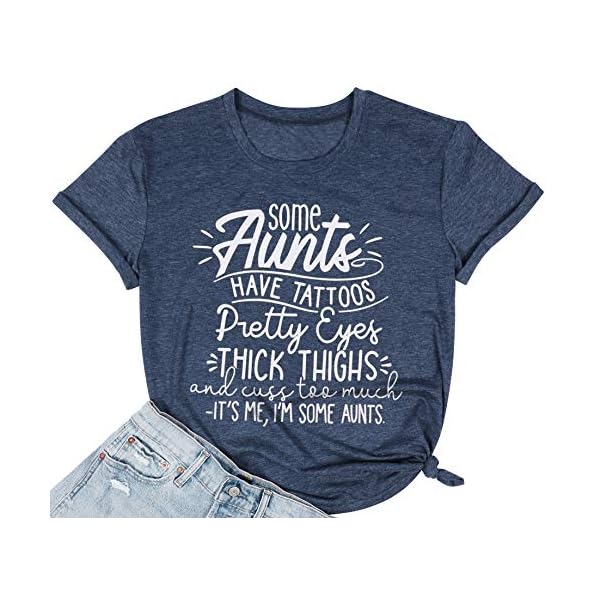 Some-Aunts-Shirt-for-Women-Funny-Aunt-Saying-Letter-Printed-Tshirts-Causal-Auntie-Gift-Shorts-Sleeve-Tee-Tops Some Aunts Shirt for Women Funny Aunt Saying Letter Printed Tshirts Causal Auntie Gift Shorts Sleeve Tee Tops Blue