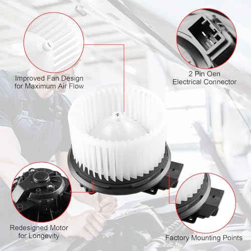 Image of AC Blower Motor Fan Replacement Fits for 2012-2019 for Ford Explorer | Flex, Taurus, Police Interceptor Sedan Utility, for Lincoln MKS /MKT- HVAC Heater Blower Motor Assembly Front, Replace 700274