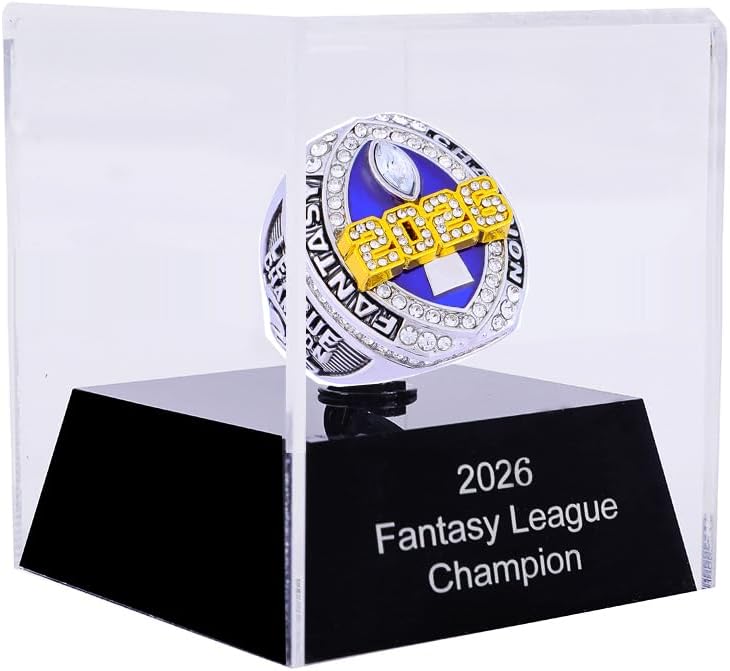 2026 Fantasy Football Championship Ring Heavy FFL Champion Trophy Ring Award Trophy for Fantasy Football League Winner