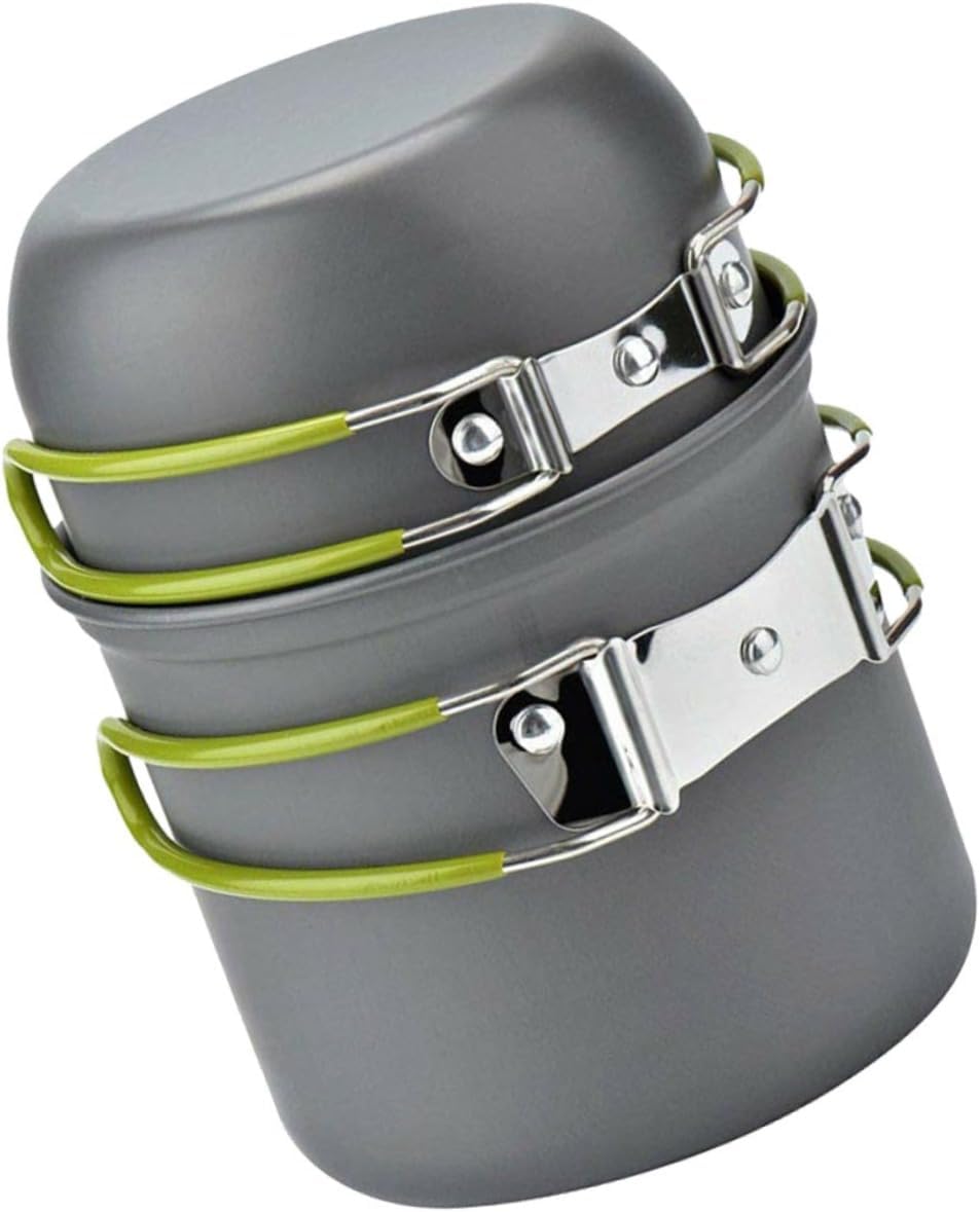 Outdoor Cooking Set for Camping Hiking Portable Stove Cookware Set Non-Stick Pan Pot Teapot Full Tool Kit