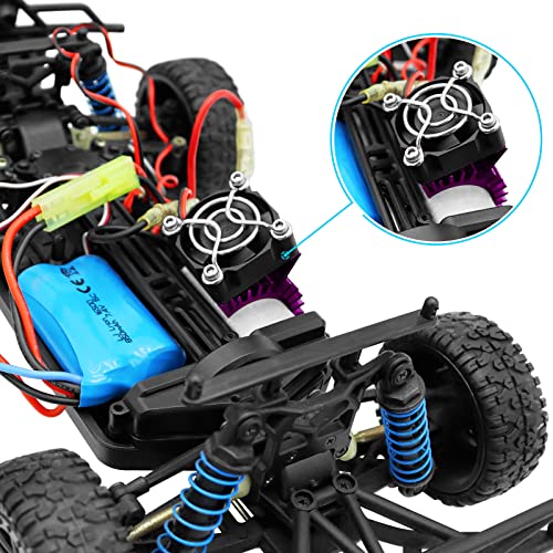 Hobby Fans Rc Motor Heat Sink With 5V Cooling Fan Fit 370 380 390 2838 2858 2845 Size Brushless Motor Engine Motor Heatsink For 1/14 1/16 1/18 Rc Car Truck Buggy Crawler (Purple) #TOP6