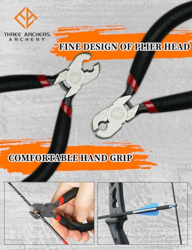 THREE ARCHERS Archery T Bow Square Set Bowstring Nocking Point Buckle Piler for Recurve Bow Hunting Bow (SLIVER) - Image 3