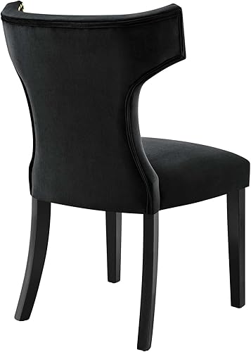 Miniatura 5 de Modway Curve Performance - Juego de 2 sillas de comedor, color negro