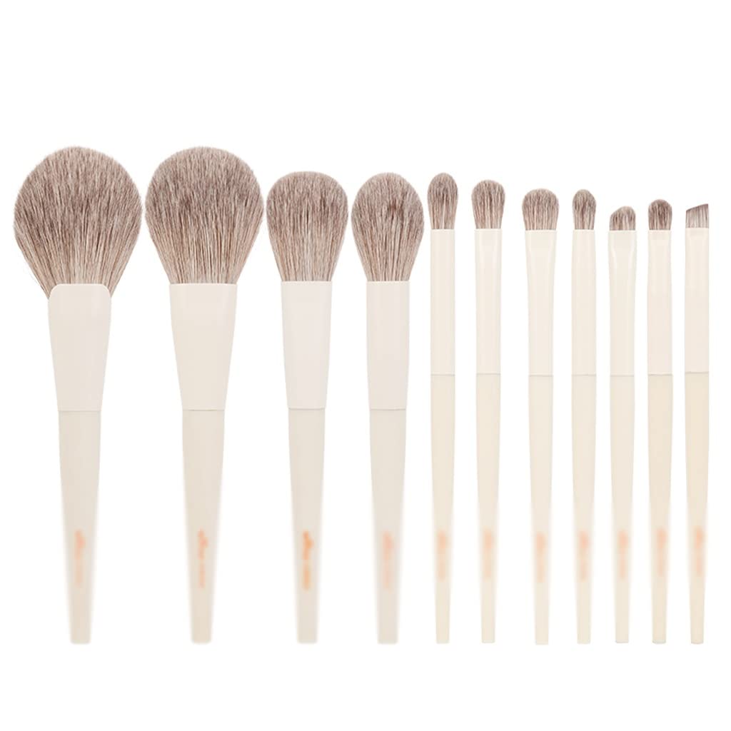 11-teiliges Make-up-Pinsel-Set, komplettes Synthetisches Make-up-Pinsel-Set für Puder, Kontur, Lidschatten, Make-up-Pinsel
