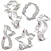 Ann Clark Cookie Cutters Mermaid Cookie Cutters 5-Pc. Set Made in the USA, Mermaid, Mermaid Tail, Starfish, Seahorse, Seashell