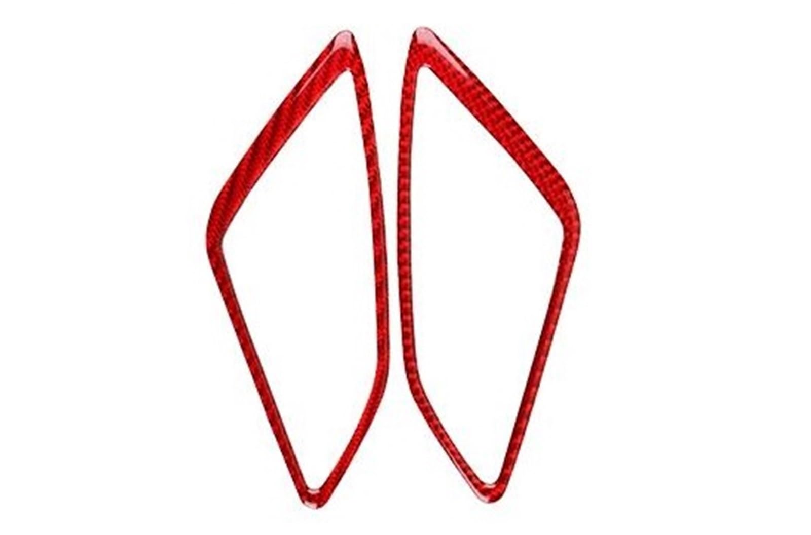 Hqgqcezek Red Carbon Interior Decal Trim Real Carbon Fiber For Mazda 3 For Axela 2014 2015 2016 2017 2018 Lhd Rhd Car Dashboard Both Side Air Outlet Sticker