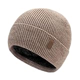Taille Unique : Bonnet ce bonnet pour adultes est thermique et confortable, convient au tour de tête des hommes et des femmes. La coupe ajustée facilite l'enfilage et le retrait