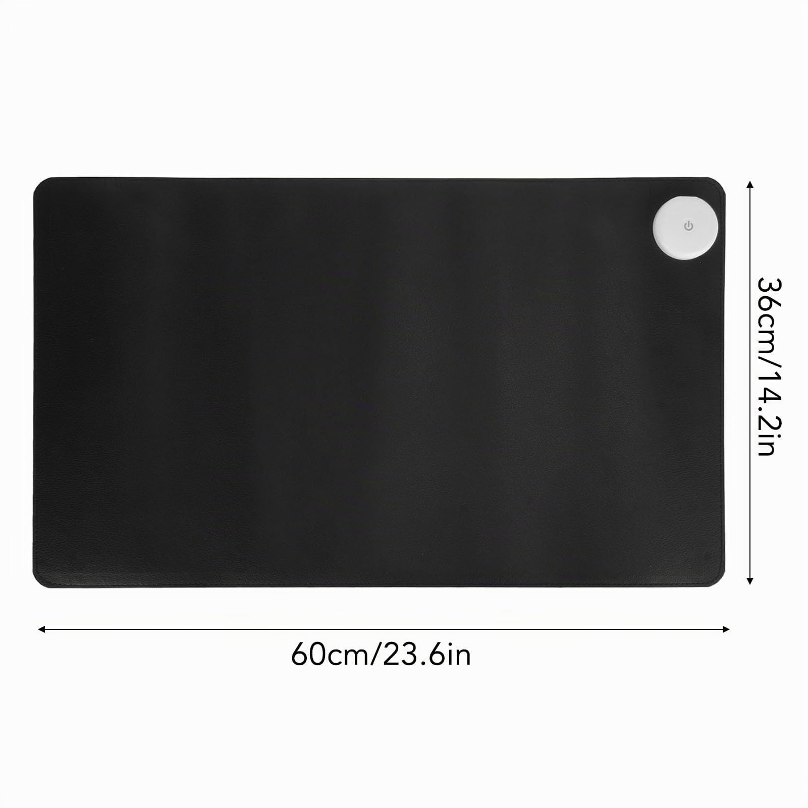 Annadue Tapis de Bureau Chauffant en Cuir PU, Tapis de Souris et Clavier, 60 x 36 cm, avec 3 Niveaux de Chaleur, pour les Mains