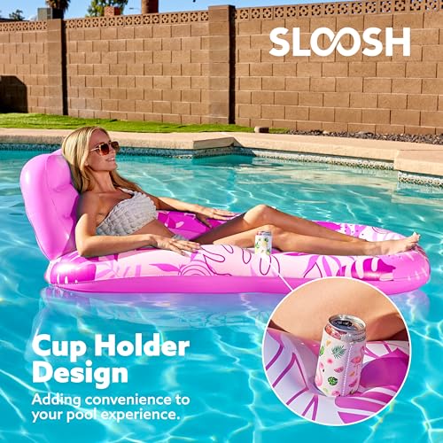 image for SLOOSH Pool Lounge Float Adult, Inflatable Pool Floats Lounger Raft Fl