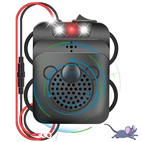 Répulsif à Ultrasons Rat pour Voiture ,Eletorot Répulsif Souris pour Véhicule Repousse les Animaux Nuisibles Contrôle des Rat Repeller pour Automobile Anti-martres, Fouines, Renards, Rongeurs